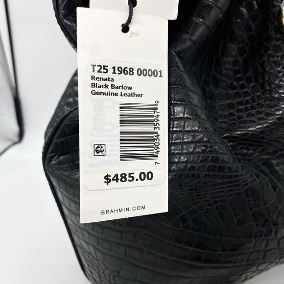 Brahmin Renata Croco Leather Tote Bag New - Picture 6 of 16